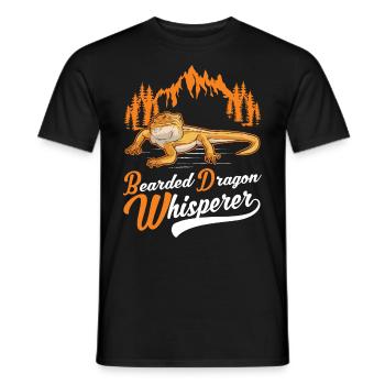 Bearded Dragon Whisperer Bearded Dragon Pogona - T-shirt homme - noir - Devant - AI Model Male 178 light (178cm)