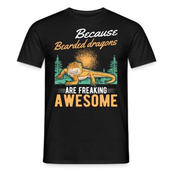 Dragon barbu disant Dragon barbu - T-shirt homme - noir - Devant - AI Model Male 178 light (178cm)