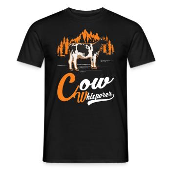 Cow Whisperer Farmer Cattle Breeder Cows - Men's T-Shirt - black - Front - AI Model Male 178 light (178cm)