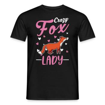 Crazy Fox Lads Red Fox Woman - Men's T-Shirt - black - Front - AI Model Male 178 light (178cm)