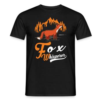 Fuchsflüsterer Fox Whisperer Fuchs - Men's T-Shirt - black - Front - AI Model Male 178 light (178cm)