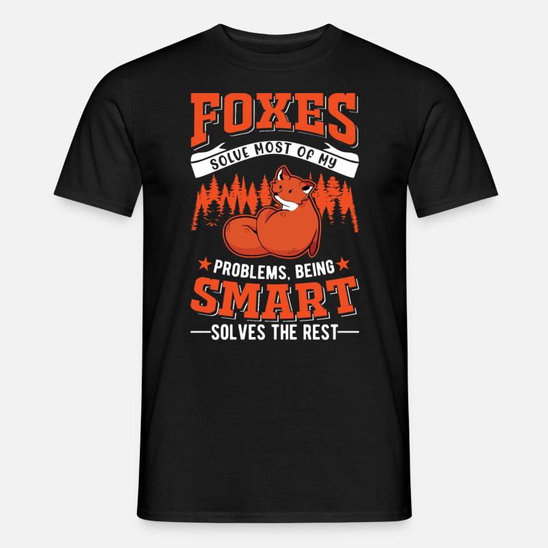 Fuchs Geschenk Rotfuchs - Männer T-Shirt - Schwarz