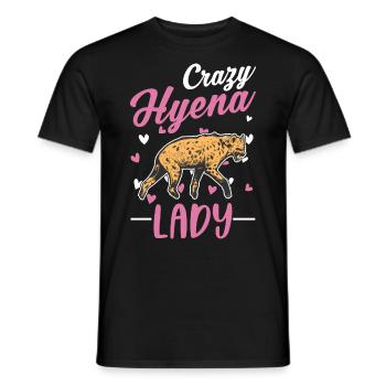 Verrückte Hyänen Lady Erdwolf Hyena - Männer T-Shirt - Schwarz - Vorne - AI Model Male 178 light (178cm)