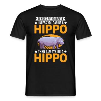Soyez toujours vous-même hippopotame hippopotame hippopotame - T-shirt homme - noir - Devant - AI Model Male 178 light (178cm)