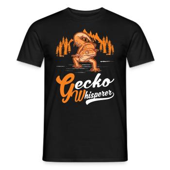 Gecko Flüsterer Gecko Whisperer Leopardgecko - Männer T-Shirt - Schwarz - Vorne - AI Model Male 178 light (178cm)
