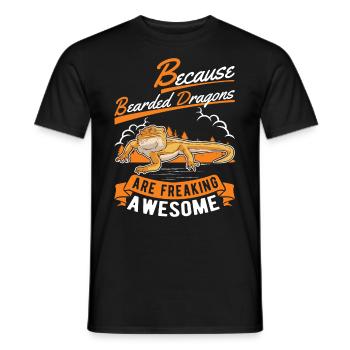 Bearded dragon saying Bearded Dragon - Men's T-Shirt - black - Front - AI Model Male 178 light (178cm)