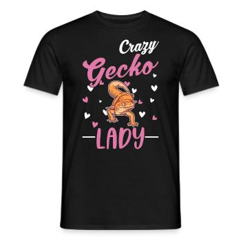 Crazy Gecko lady Gecko femme - T-shirt homme - noir - Devant - AI Model Male 178 light (178cm)