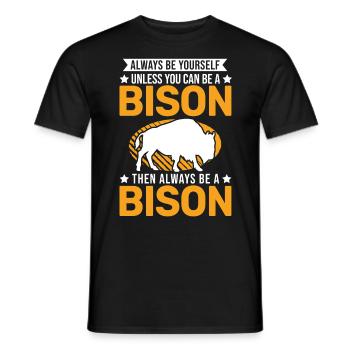 Soyez toujours vous-même Bison Buffle Büffel - T-shirt homme - noir - Devant - AI Model Male 178 light (178cm)