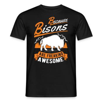 Buffalo Gift Bison Water Buffalo Buffalo - Men's T-Shirt - black - Front - AI Model Male 178 light (178cm)