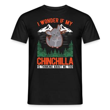 Chinchilla Gift Woolly Short-tailed Chinchilla - Men's T-Shirt - black - Front - AI Model Male 178 light (178cm)