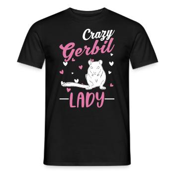 Crazy Gerbil Lady Racing Rat Gerbil Gerbil - T-shirt homme - noir - Devant - AI Model Male 178 light (178cm)
