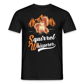 Eichhörnchen Flüsterer Squirrel Whisperer - Men's T-Shirt - black - Front - AI Model Male 178 light (178cm)