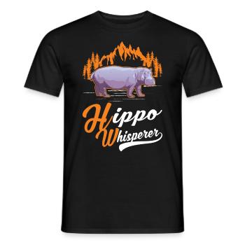 Hippo Whisperer Hippo Hippo Hippo - Men's T-Shirt - black - Front - AI Model Male 178 light (178cm)