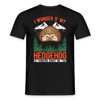 Igel Geschenk Stacheligel - Männer T-Shirt - Schwarz - Vorne - AI Model Male 178 light (178cm)