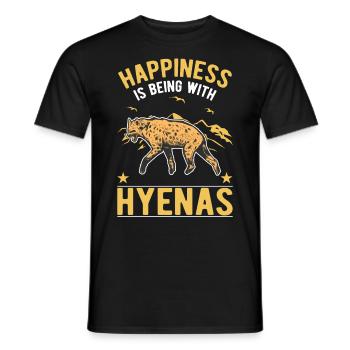 Hyène Lucky Aardwolf Hyène - T-shirt homme - noir - Devant - AI Model Male 178 light (178cm)