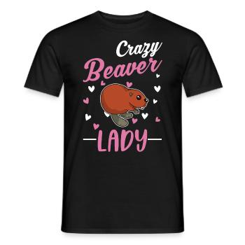Folle Dame Castor Femme Castor - T-shirt homme - noir - Devant - AI Model Male 178 light (178cm)