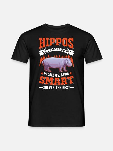 Hippo Cadeau Hippo Hippo Hippo - T-shirt homme - noir