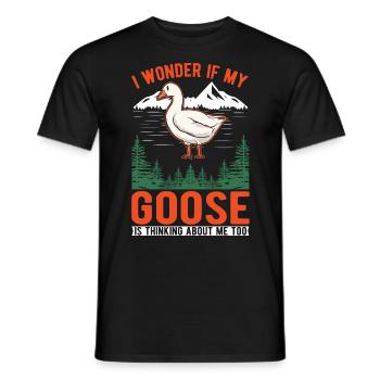 Geese Gift Goose Farmer Goose Goose - Men's T-Shirt - black - Front - AI Model Male 178 light (178cm)