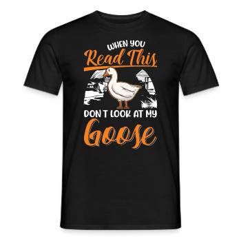 Oies Cadeau Goose Lovers Goose Éleveurs d’oies - T-shirt homme - noir - Devant - AI Model Male 178 light (178cm)