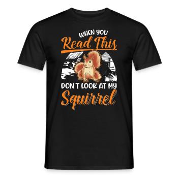 Écureuil Cadeau Écureuil Gris - T-shirt homme - noir - Devant - AI Model Male 178 light (178cm)
