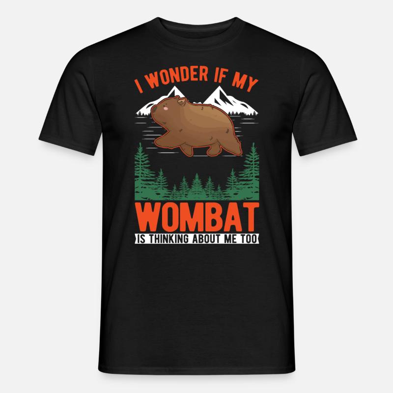 Wombat Geschenk - Männer T-Shirt - Schwarz