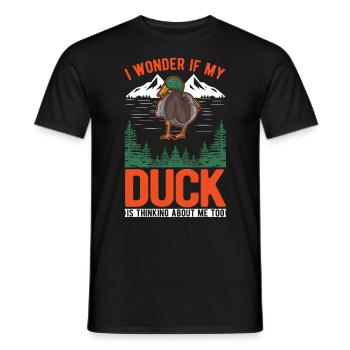 Amoureux du canard cadeau éleveur de canard - T-shirt homme - noir - Devant - AI Model Male 178 light (178cm)