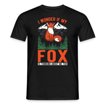 Renard Cadeau Renard Rouge - T-shirt homme - noir - Devant - AI Model Male 178 light (178cm)