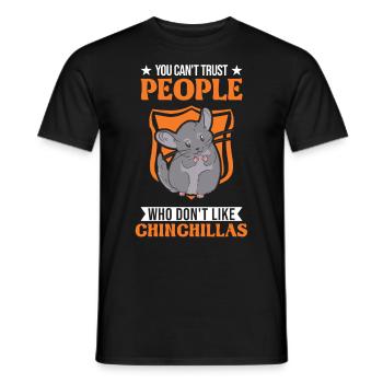 Chinchilla Gift Woolly Short-tailed Chinchilla - Men's T-Shirt - black - Front - AI Model Male 178 light (178cm)