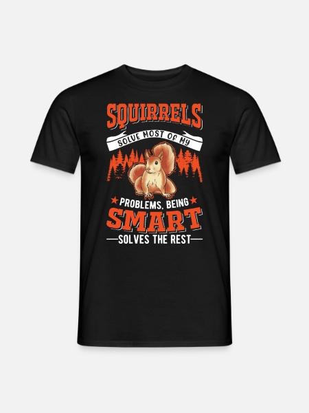 Squirrel Gift Gray Squirrel - Men's T-Shirt - black