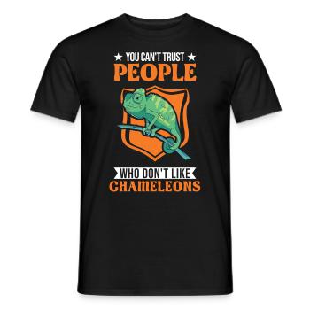 Chameleon Gift Chameleon - Men's T-Shirt - black - Front - AI Model Male 178 light (178cm)