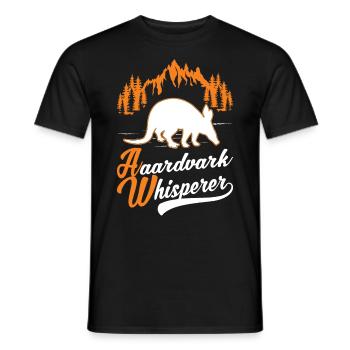 Erdferkel Flüsterer Aardvark Whisperer - Men's T-Shirt - black - Front - AI Model Male 178 light (178cm)