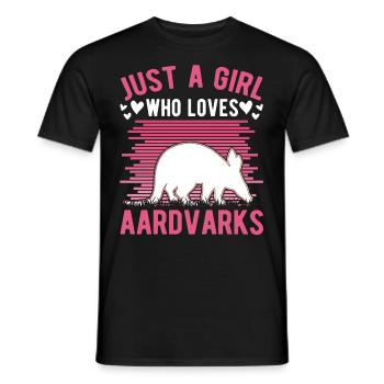 Aardvark fille Aardvark - T-shirt homme - noir - Devant - AI Model Male 178 light (178cm)