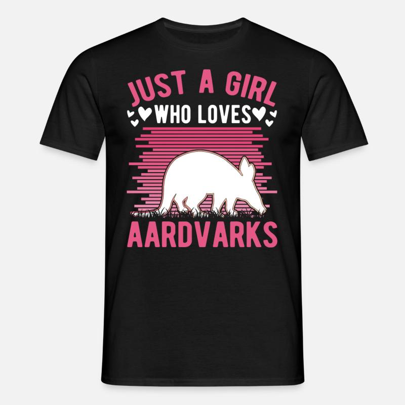 Erdferkel Mädchen Aardvark - Männer T-Shirt - Schwarz