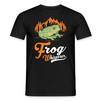 Frosch Flüsterer Geschenk Laubfrosch - Männer T-Shirt - Schwarz - Vorne - AI Model Male 178 light (178cm)