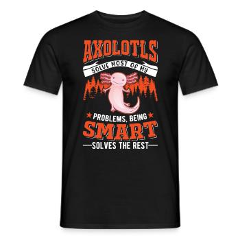 Axolotl Cadeau Amphibien à queue - T-shirt homme - noir - Devant - AI Model Male 178 light (178cm)
