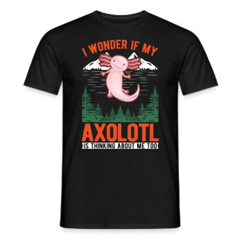 Axolotl Queue Cadeau Amphibien Axolotl - T-shirt homme - noir - Devant - AI Model Male 178 light (178cm)