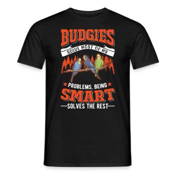 Budgerigar Cadeau Welli Perruche - T-shirt homme - noir - Devant - AI Model Male 178 light (178cm)