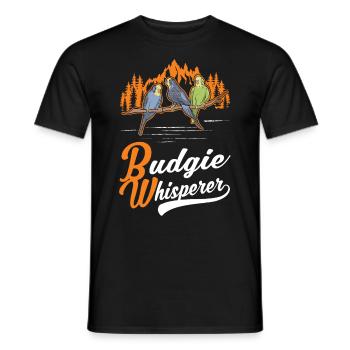 Budgerigar Whisperer Welli Perruche - T-shirt homme - noir - Devant - AI Model Male 178 light (178cm)