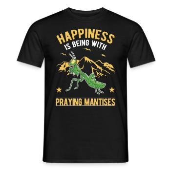 Gottesanbeterin Mantis Fangschrecke - Männer T-Shirt - Schwarz - Vorne - AI Model Male 178 light (178cm)