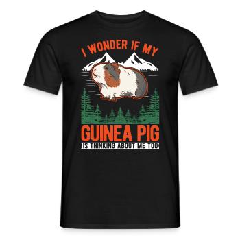 Guinea Pig Gift Guinea Pig - Men's T-Shirt - black - Front - AI Model Male 178 light (178cm)