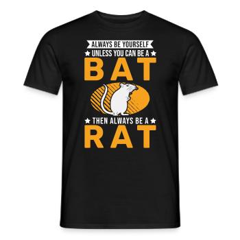 Rat Gift Domestic Rat Rat Owner - Men's T-Shirt - black - Front - AI Model Male 178 light (178cm)