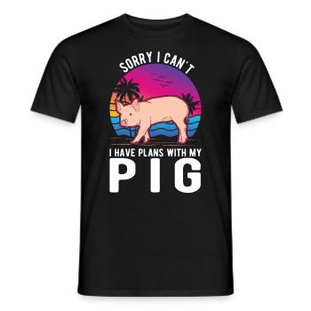 Porcs Éleveur Porcs - T-shirt homme - noir - Devant - AI Model Male 178 light (178cm)