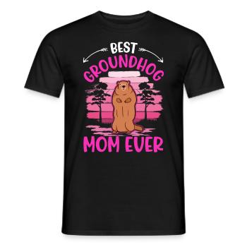 Murmeltier Mama Groundhog Mom Woodchuck - Männer T-Shirt - Schwarz - Vorne - AI Model Male 178 light (178cm)