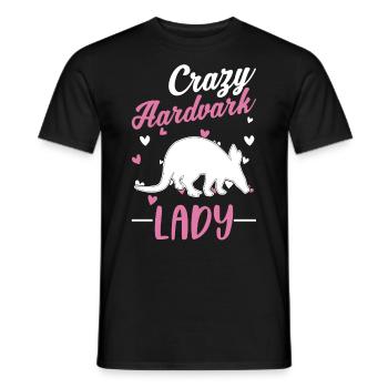 Crazy Aardvark dame Aardvark fille - T-shirt homme - noir - Devant - AI Model Male 178 light (178cm)