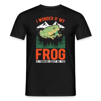 Grenouille cadeau Rainette - T-shirt homme - noir - Devant - AI Model Male 178 light (178cm)
