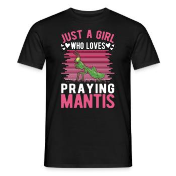 Praying mantis Girl Mantis Mantis - Men's T-Shirt - black - Front - AI Model Male 178 light (178cm)
