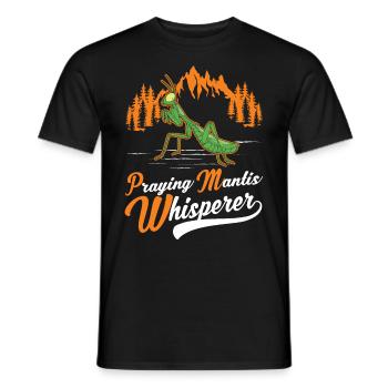 Gottesanbeterin Flüsterer Mantis Fangschrecke - Männer T-Shirt - Schwarz - Vorne - AI Model Male 178 light (178cm)
