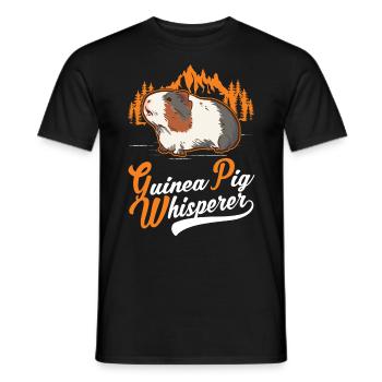 Guinea pig whisperer - Men's T-Shirt - black - Front - AI Model Male 178 light (178cm)