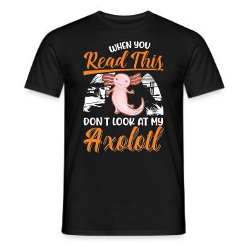 Axolotl Queue Cadeau Amphibien Axolotl - T-shirt homme - noir - Devant - AI Model Male 178 light (178cm)