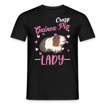 Cochon d’Inde Mme Cochon d’Inde - T-shirt homme - noir - Devant - AI Model Male 178 light (178cm)